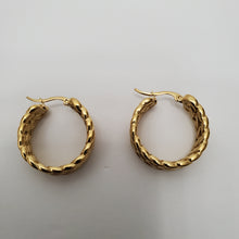 Load image into Gallery viewer, 18K GOLD PLATED STAINLESS STEEL HOOP EARRINGS
