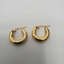 Load image into Gallery viewer, 18K GOLD PLATED STAINLESS STEEL HOOP EARRINGS