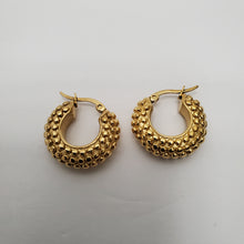 Load image into Gallery viewer, 18K GOLD PLATED STAINLESS STEEL HOOP EARRINGS