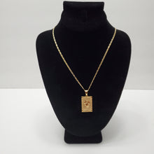 Load image into Gallery viewer, 18K GOLD PLATED STAINLESS STEEL NECKLACE & ROSE PENDANT