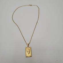 Load image into Gallery viewer, 18K GOLD PLATED STAINLESS STEEL NECKLACE & ROSE PENDANT