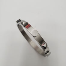 Load image into Gallery viewer, 18K WHITE GOLD PLATED STAINLESS STEEL BANGLE