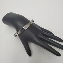 Load image into Gallery viewer, 18K WHITE GOLD PLATED STAINLESS STEEL BANGLE