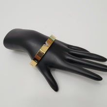 Load image into Gallery viewer, 18K GOLD PLATED STAINLESS STEEL V BANGLE