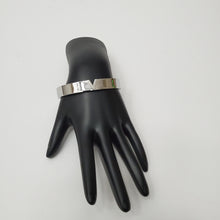 Load image into Gallery viewer, 18K WHITE GOLD PLATED STAINLESS STEEL V BANGLE