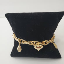 Load image into Gallery viewer, 18K GOLD PLATED HEART & CORN CHARM BRACELET