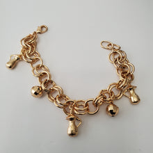 Load image into Gallery viewer, 18K GOLD PLATED BALL & JUG CHARM BRACELET