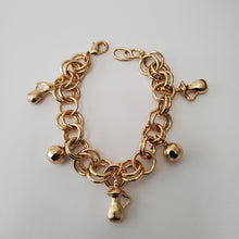 Load image into Gallery viewer, 18K GOLD PLATED BALL & JUG CHARM BRACELET