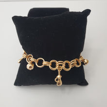 Load image into Gallery viewer, 18K GOLD PLATED BALL & JUG CHARM BRACELET