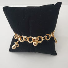 Load image into Gallery viewer, 18K GOLD PLATED BALL & JUG CHARM BRACELET
