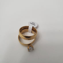 Load image into Gallery viewer, 18K GOLD PLATED STAINLESS STEEL WEDDING & ENGAGEMENT RINGS