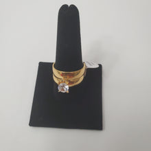 Load image into Gallery viewer, 18K GOLD PLATED STAINLESS STEEL WEDDING & ENGAGEMENT RINGS