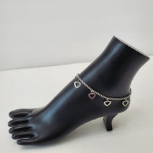 Load image into Gallery viewer, STAINLESS STEEL SLIVER HEART ANKLET
