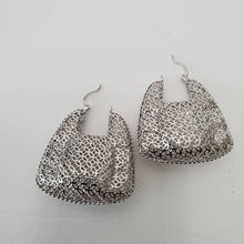 Load image into Gallery viewer, 18K WHITE GOLD PLATED CHUNKY HOOP EARRINGS