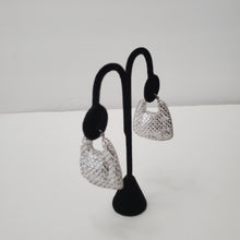 Load image into Gallery viewer, 18K WHITE GOLD PLATED CHUNKY HOOP EARRINGS