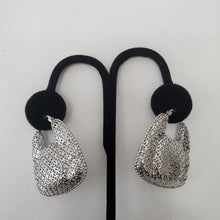 Load image into Gallery viewer, 18K WHITE GOLD PLATED CHUNKY HOOP EARRINGS