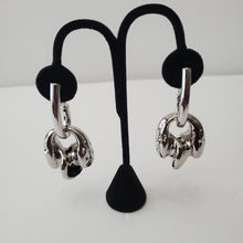 Load image into Gallery viewer, 18K Italian White Gold Plated Chunky Clip Drop Earrings