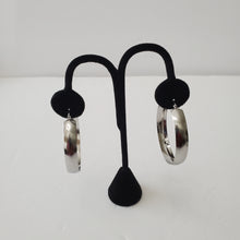 Load image into Gallery viewer, SLIVER STAINLESS STEEL LARGE HOOP EARRINGS