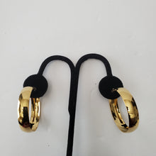 Load image into Gallery viewer, 18K GOLD PLATED STAINLESS STEEL MED HOOP EARRINGS