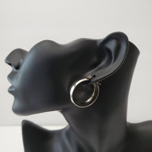 Load image into Gallery viewer, SLIVER STAINLESS STEEL SMALL HOOP EARRINGS