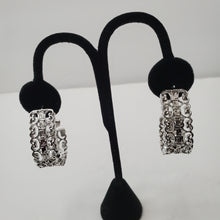 Load image into Gallery viewer, 18K WHITE GOLD PLATED CLIP EARRINGS