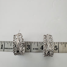 Load image into Gallery viewer, 18K WHITE GOLD PLATED CLIP EARRINGS