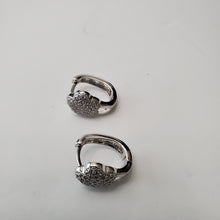 Load image into Gallery viewer, 18K WHITE GOLD PLATED CZ CLIP EARRINGS
