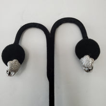 Load image into Gallery viewer, 18K WHITE GOLD PLATED CZ CLIP EARRINGS