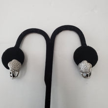 Load image into Gallery viewer, 18K WHITE GOLD PLATED CZ CLIP EARRINGS