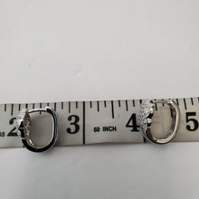 Load image into Gallery viewer, 18K WHITE GOLD PLATED CZ CLIP EARRINGS