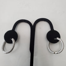 Load image into Gallery viewer, 18K WHITE GOLD PLATED CZ CLIP EARRINGS