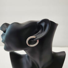 Load image into Gallery viewer, 18K WHITE GOLD PLATED CZ CLIP EARRINGS