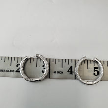 Load image into Gallery viewer, 18K WHITE GOLD PLATED CZ CLIP EARRINGS