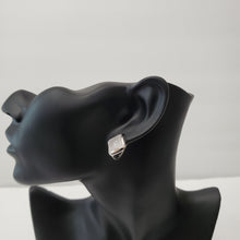 Load image into Gallery viewer, 18K WHITE GOLD PLATED CZ CLIP EARRINGS