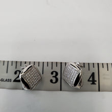 Load image into Gallery viewer, 18K WHITE GOLD PLATED CZ CLIP EARRINGS