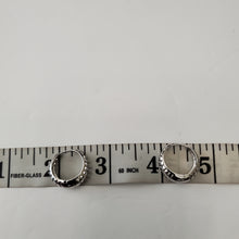 Load image into Gallery viewer, 18K WHITE GOD PLATED CZ HUGGIE  SEARRINGS