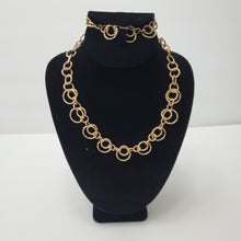 Load image into Gallery viewer, 18K GOLD PLATED DECORATIVE CHAIN NECKLACE AND BRACELET
