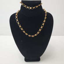 Load image into Gallery viewer, 18K ITALIAN GOLD PLATED BEADED CHAIN NECKLACE AND BRACELET
