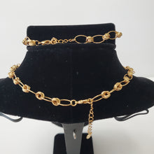 Load image into Gallery viewer, 18K ITALIAN GOLD PLATED BEADED CHAIN NECKLACE AND BRACELET