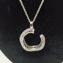 Load image into Gallery viewer, 18K WHITE GOLD PLATED EARRING, NECKLACE & PENDANT SET