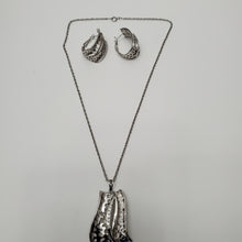 Load image into Gallery viewer, 18K WHITE GOLD PLATED EARRING CZ NECKLACE & PENDANT SET