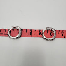 Load image into Gallery viewer, 18K WHITE GOLD PLATED CZ HOOP EARRING