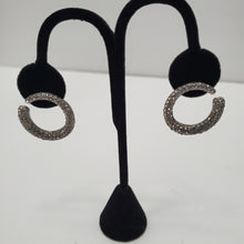 Load image into Gallery viewer, 18K WHITE GOLD PLATED CZ PIN UP EARRING