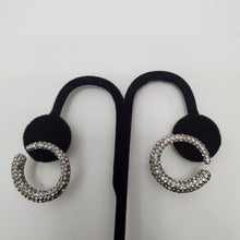 Load image into Gallery viewer, 18K WHITE GOLD PLATED CZ PIN UP EARRING