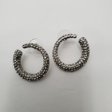 Load image into Gallery viewer, 18K WHITE GOLD PLATED CZ PIN UP EARRING