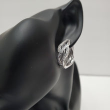 Load image into Gallery viewer, 18K WHITE GOLD PLATED CZ HOOP EARRING