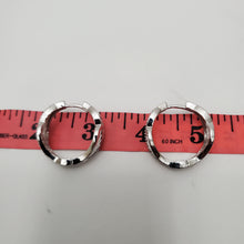 Load image into Gallery viewer, 18K WHITE GOLD PLATED CZ HOOP EARRING