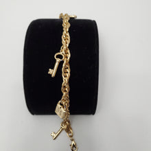 Load image into Gallery viewer, 18K ITALIAN GOLD PLATED CHARM BRACELET