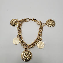 Load image into Gallery viewer, 18K ITALIAN GOLD PLATED CHARM BRACELET