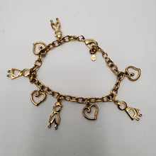 Load image into Gallery viewer, 18K ITALIAN GOLD PLATED CHARM BRACELET